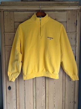 Ralph Lauren Vintage Polo Sport  Yellow Quarter-Zip Sweatshirt